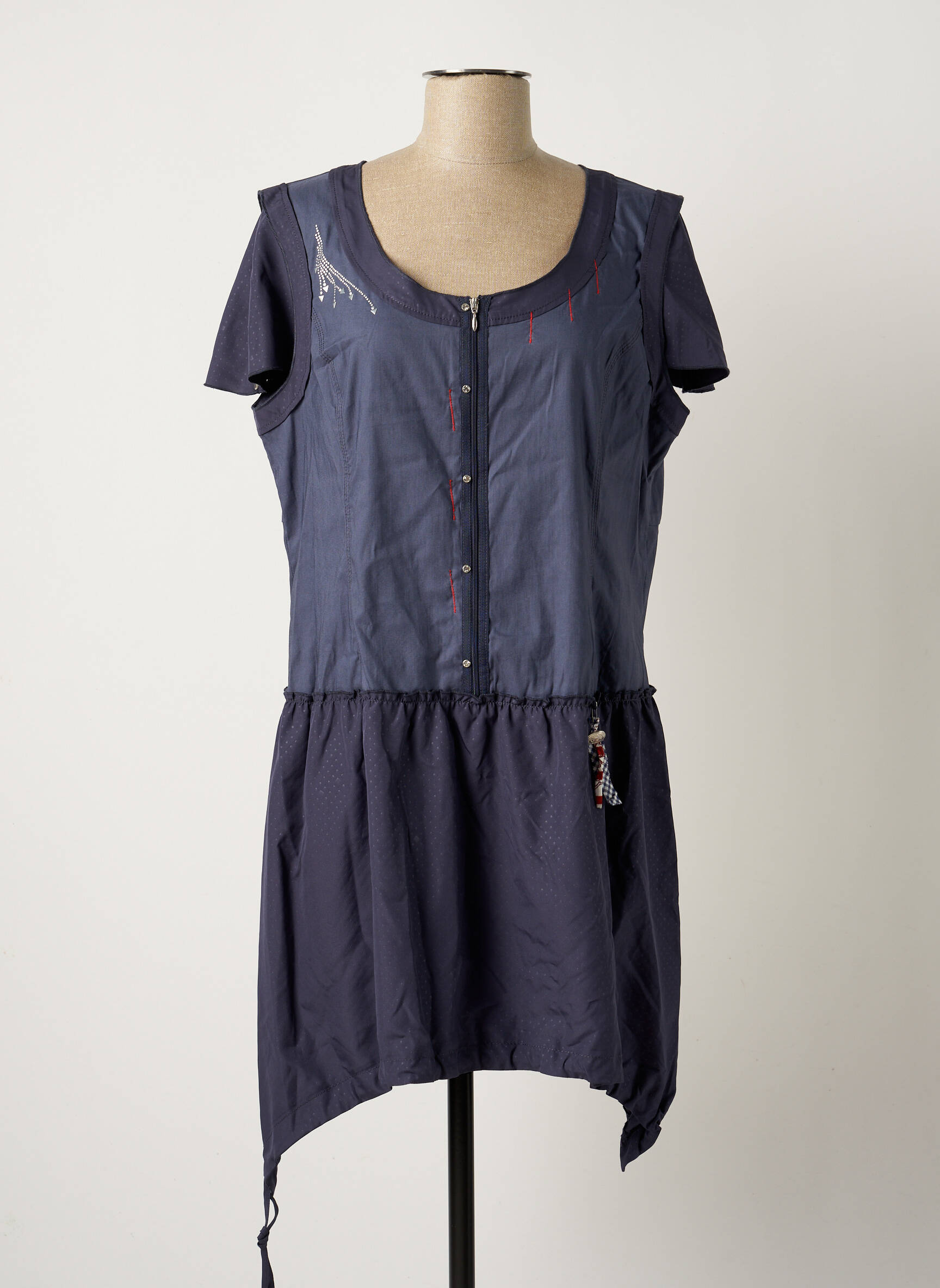 Fred Sabatier Tuniquemanchecourte Femme couleur bleu