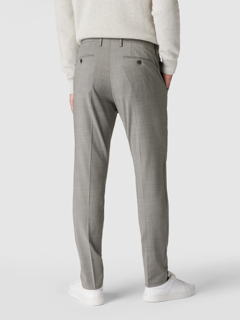 Slim Fit Anzughose mit Bügelfalten Modell 'Monopoli' in hellgrau