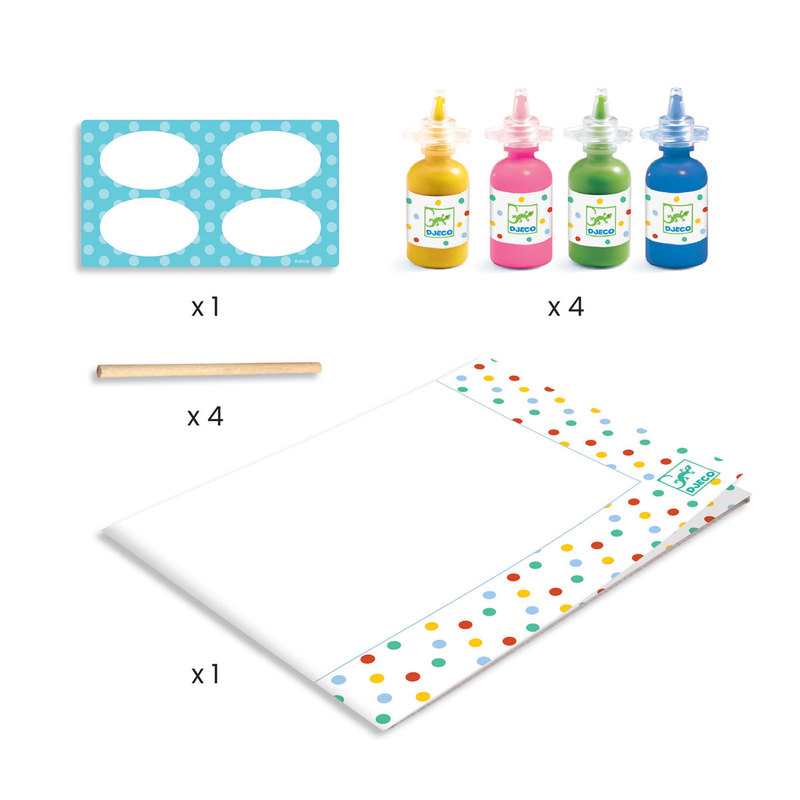 Coffret de peinture Pointillisme Peinture au bâton Djeco