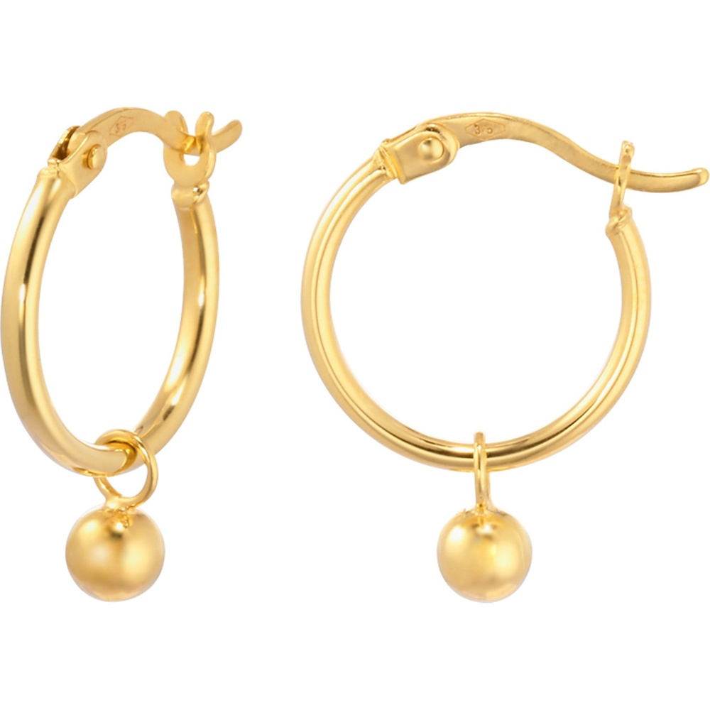 Valeria Créoles 375 Or jaune Boucles d'oreilles