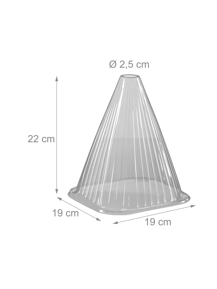 relaxdays 10 x Pflanzenhut in Grau - (B)19 x (H)22 x (T)19 cm günstig kaufen onesize