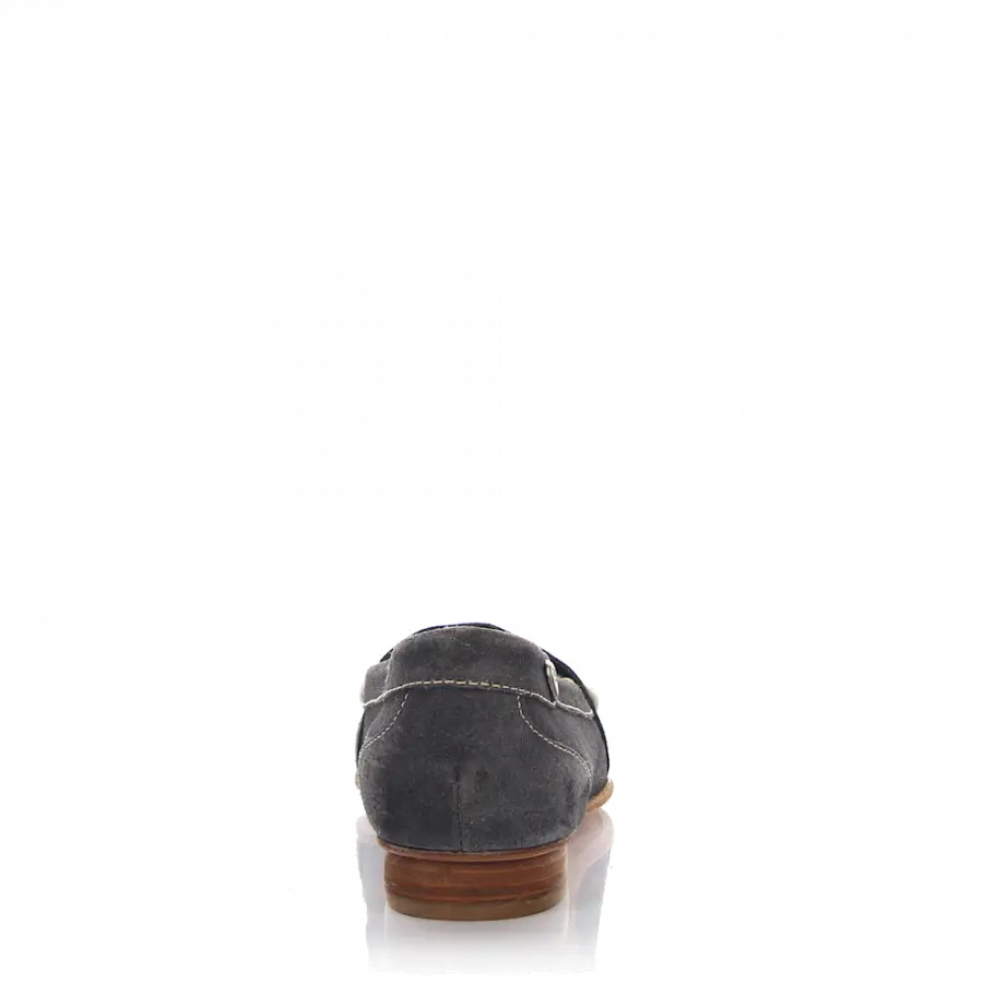 Rossano Bisconti - Slipper Delave Veloursleder grau Nieten - grau