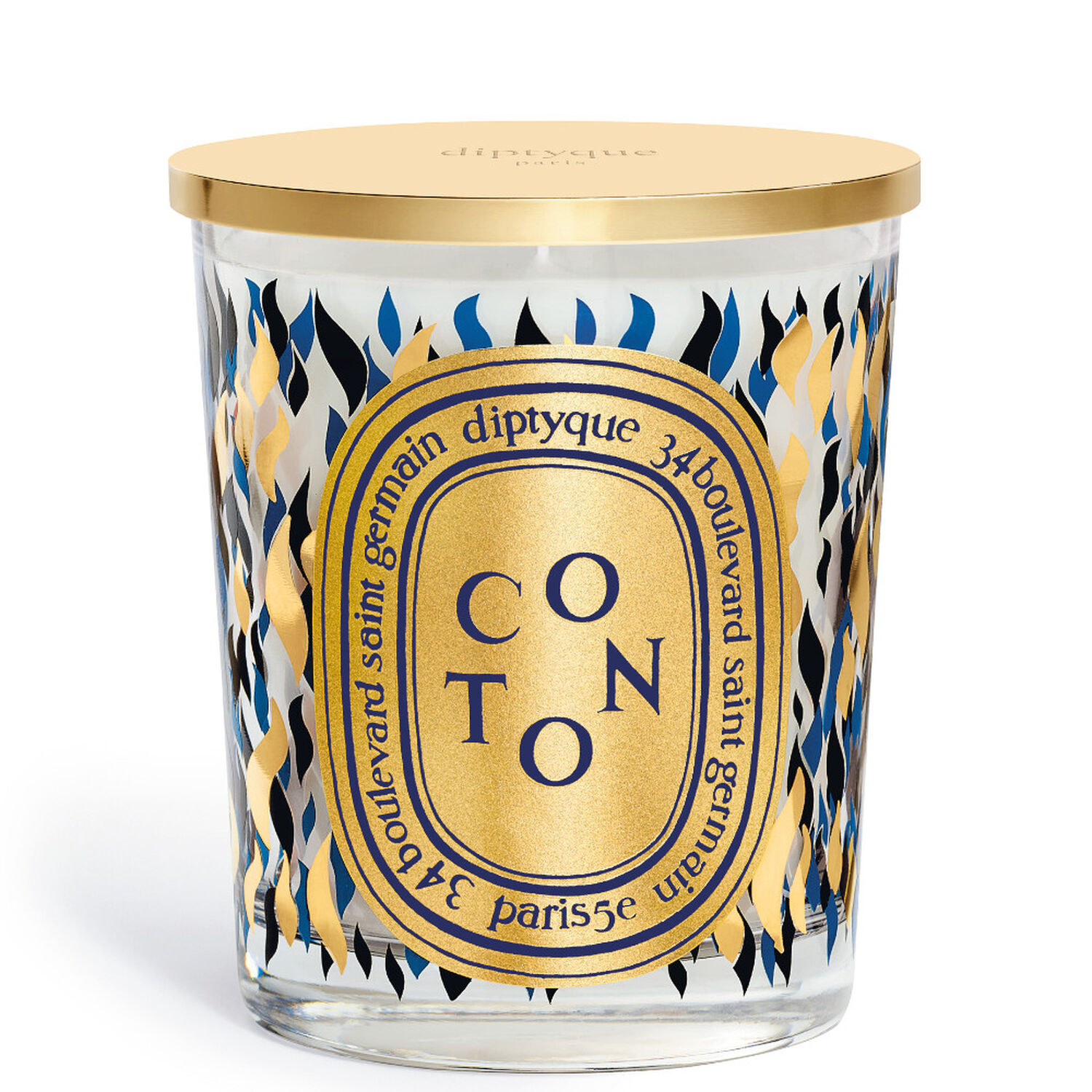 Diptyque Coton Édition Limitée Noël 2023 Bougie Classique 190 g + Couvercle