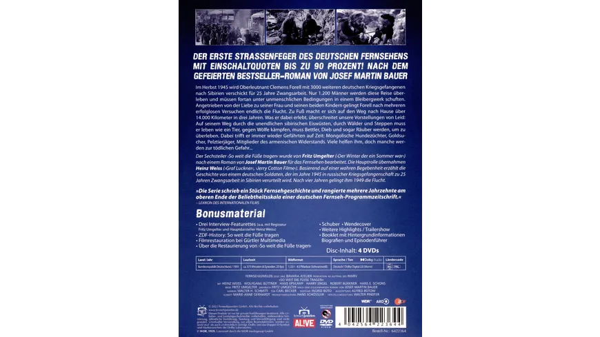 So weit die Füße tragen - Alle 6 Teile - Special Edition (Fernsehjuwelen)  [4 DVDs]