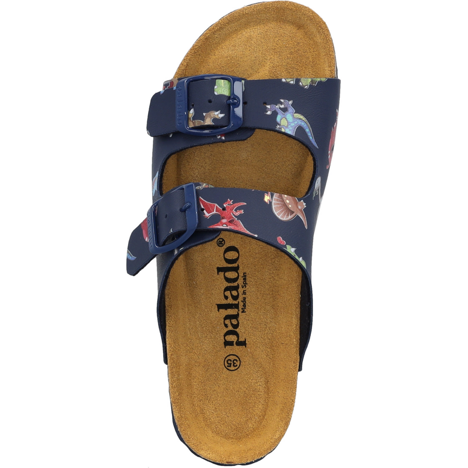 Palado Kids Korfu B Print, Pantoletten, Kinder, Blau Dinos