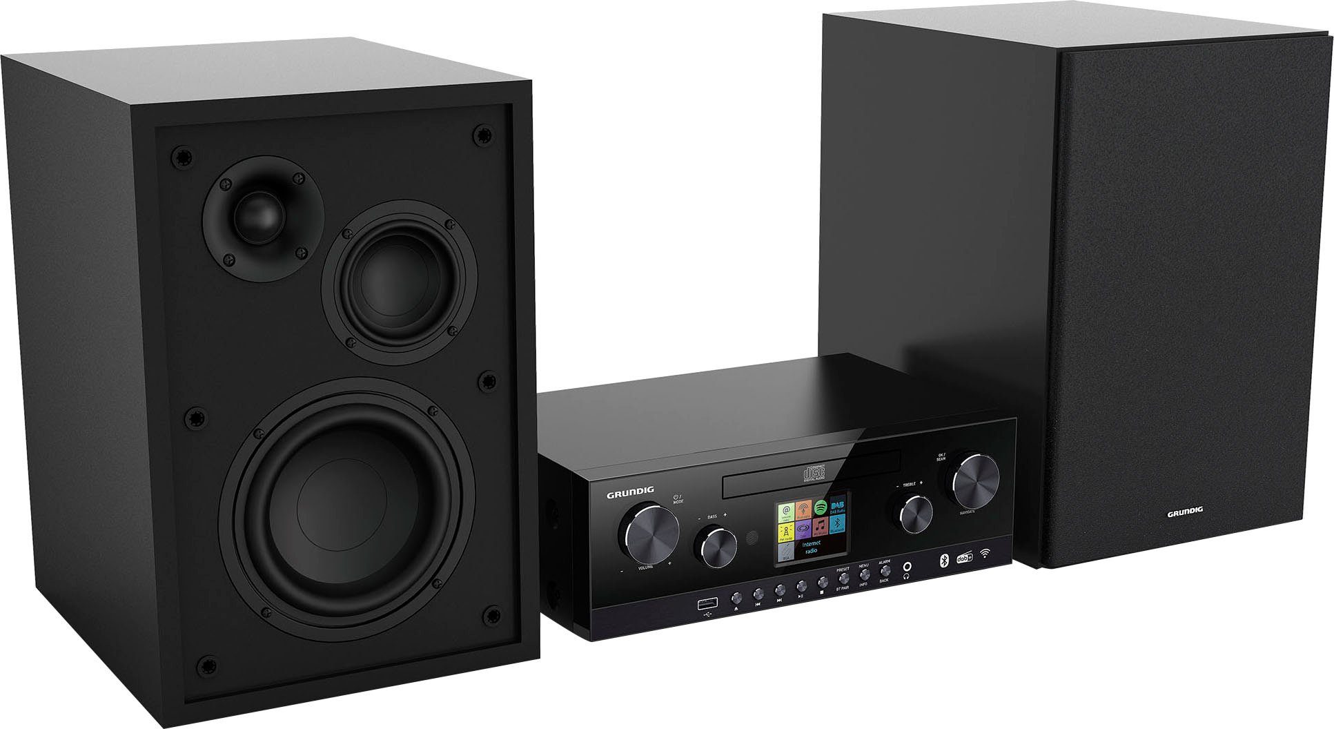 Grundig CMS 5000 BT DAB+ WEB Microanlage (Digitalradio (DAB), Internetradio, 100 W)