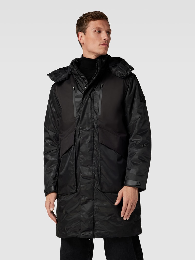 Jacke mit Camouflage-Muster Modell 'PNERZ' in schwarz