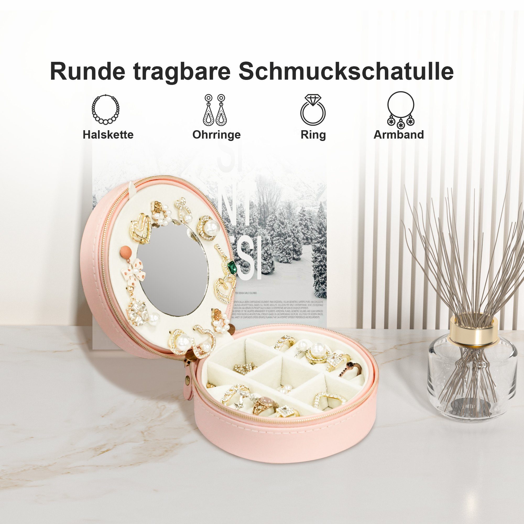 AdelDream Schmuckkasten Schmuckkästchen, Schmuck Organizer