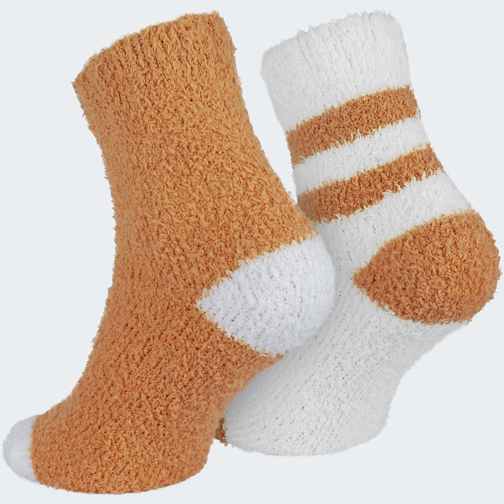 Black Snake Orange/Weiß 2-Pack Damen Kuschelsocken