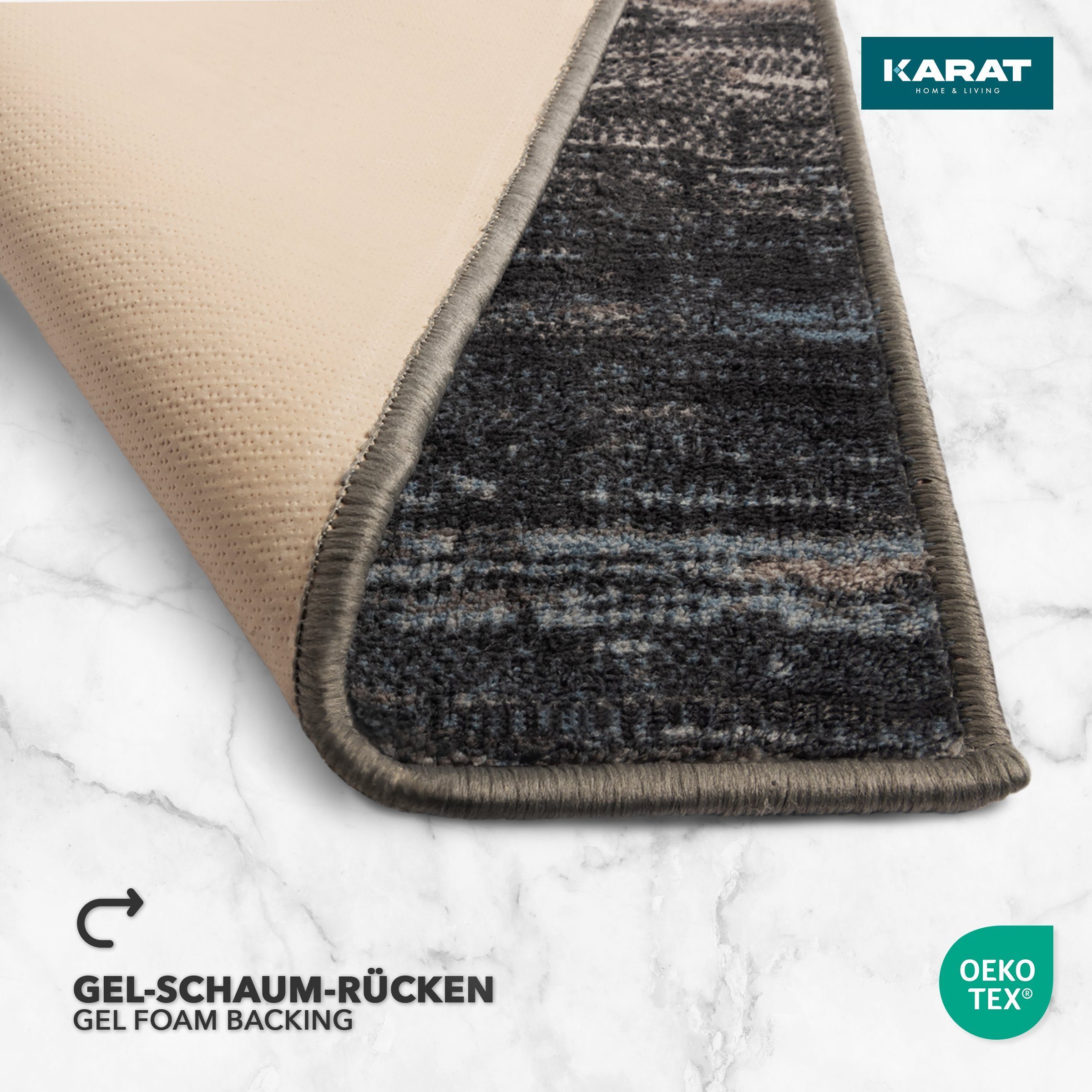 Designteppich Teppich-Läufer Archway, Karat, Rutschhemmend, Pflegeleicht