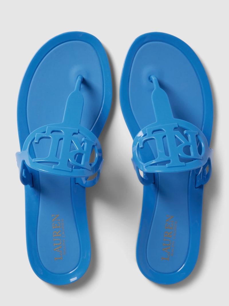 Zehentrenner mit Label-Details Modell 'JELLY' in hellblau