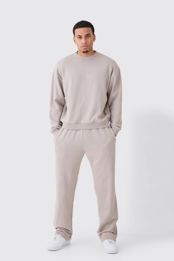 Kastiger Oversize Sweatshirt-Trainingsanzug