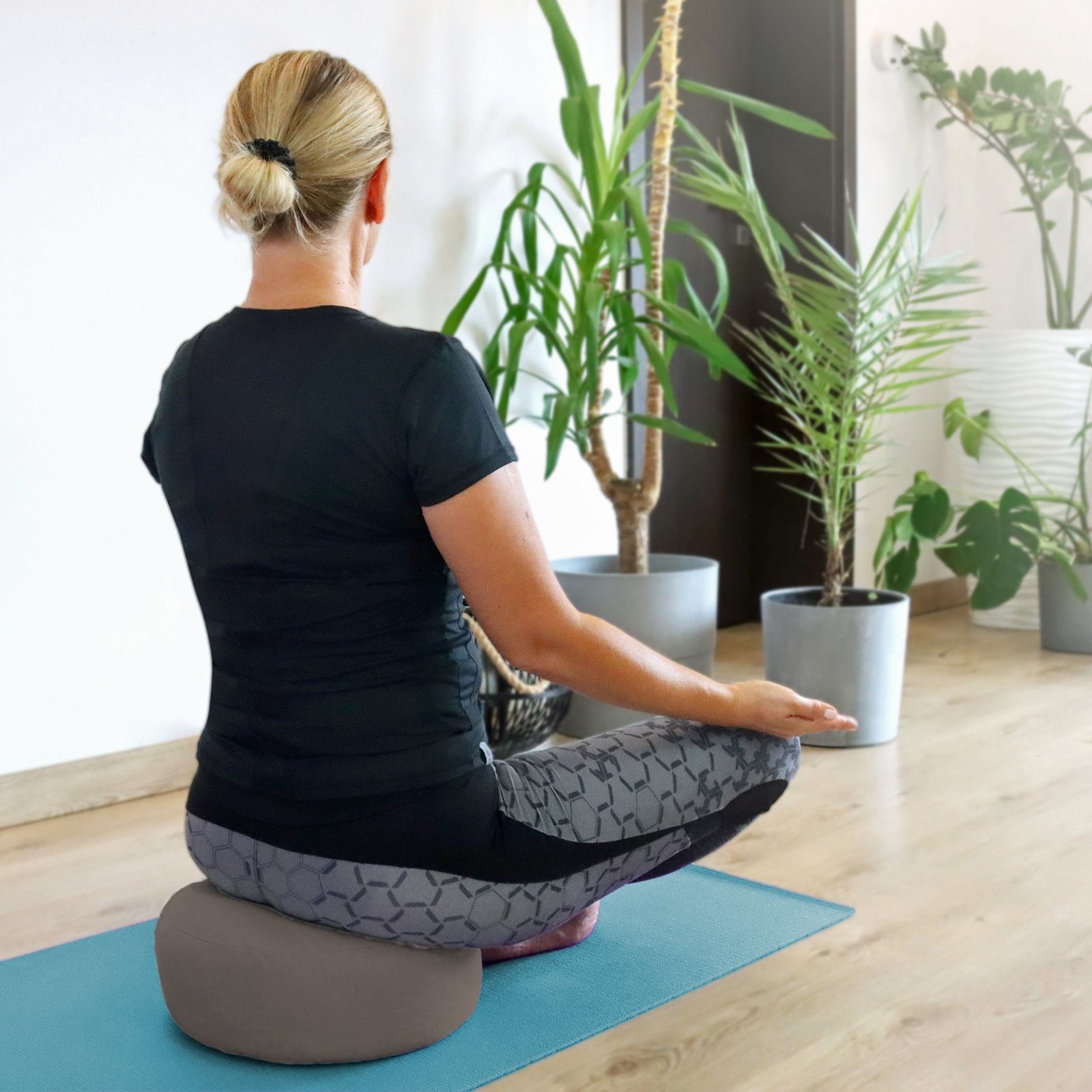 RelaxXL Yogakissen RAYA, Meditationkissen 30x15cm Buchweizenfüllung