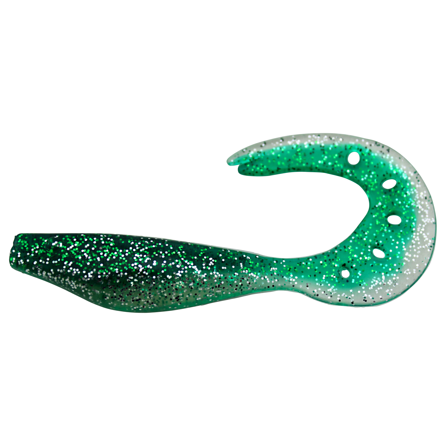 Kogha Twister Räuberfänger Punched Tail (Grün/Glitter)
