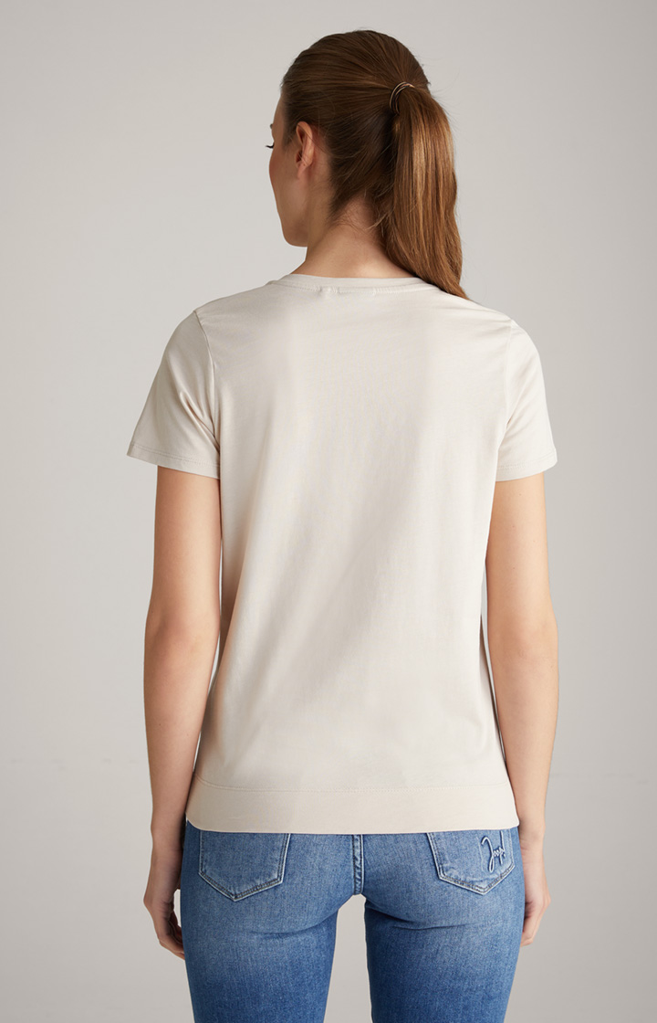 Baumwoll-T-Shirt in Beige