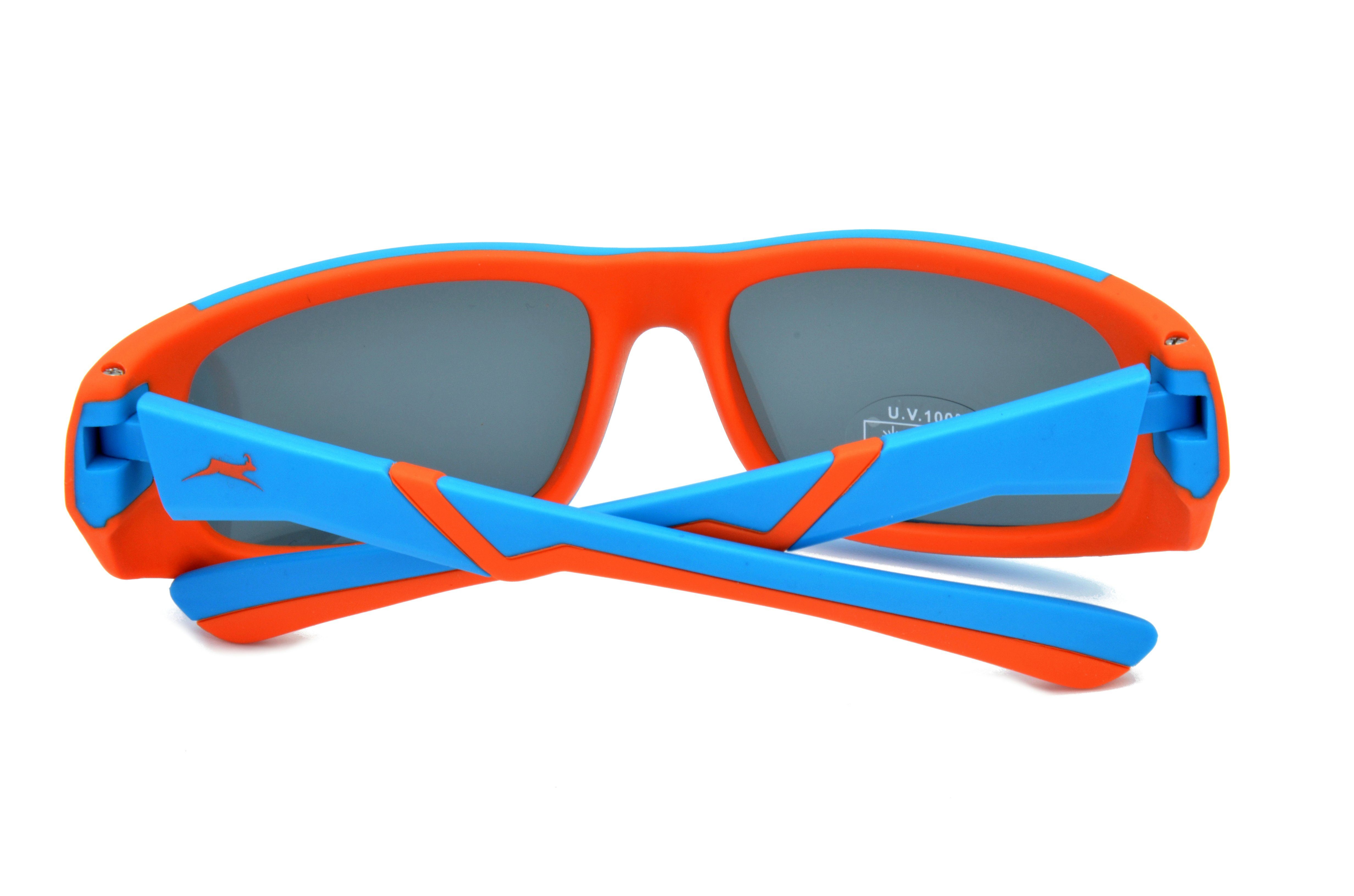 Gamswild Sonnenbrille WJ5119 GAMSKIDS Kinderbrille 6-12 Jahre Jugendbrille Mädchen Jungen Unisex, blau - orange, grün - grau, dunkelrot -orange super flexible Bügel