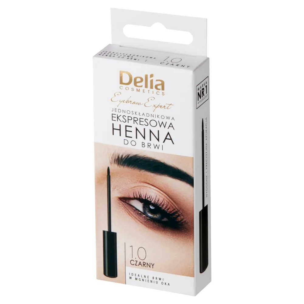 Delia Eyebrow Expert Express Χέννα Φρυδιών, Ενός Συστατικού, 1.0 Μαύρο