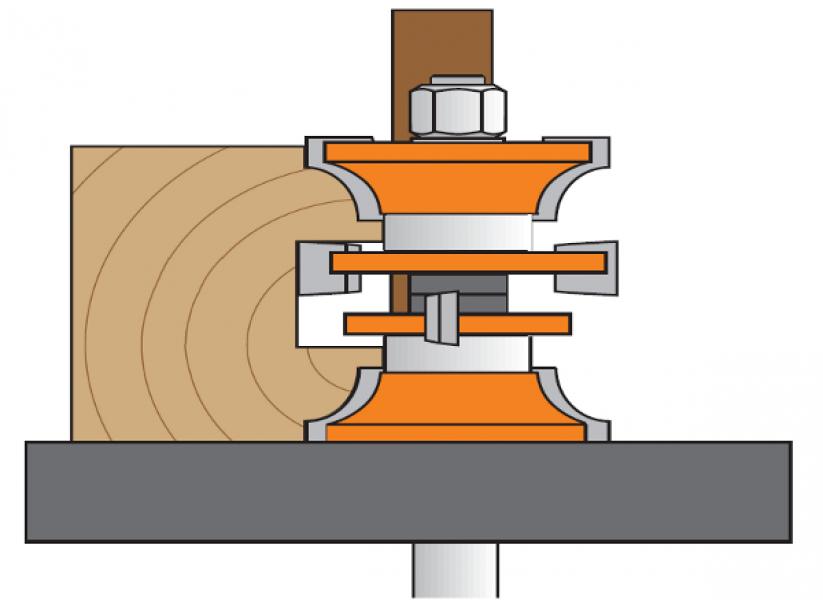 CMT 900.527.11 Frezų rinkinys lauko ir vidaus durims, kotas 12 mm