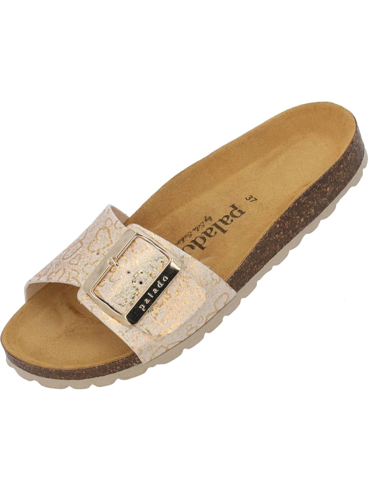 palado Pantoletten in beige gold günstig kaufen
