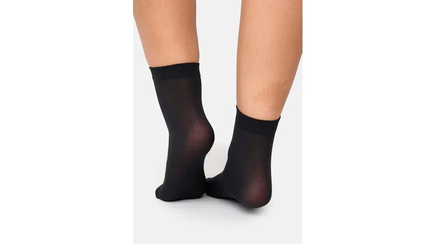 NUR DIE Damen Söckchen Cotton Sensation 60 DEN schwarz