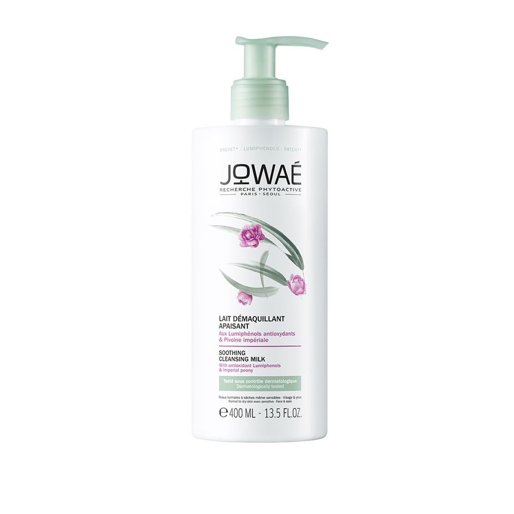 Jowae Lait démaquillant apaisant 400ml à la Pivoine impériale Nettoyant