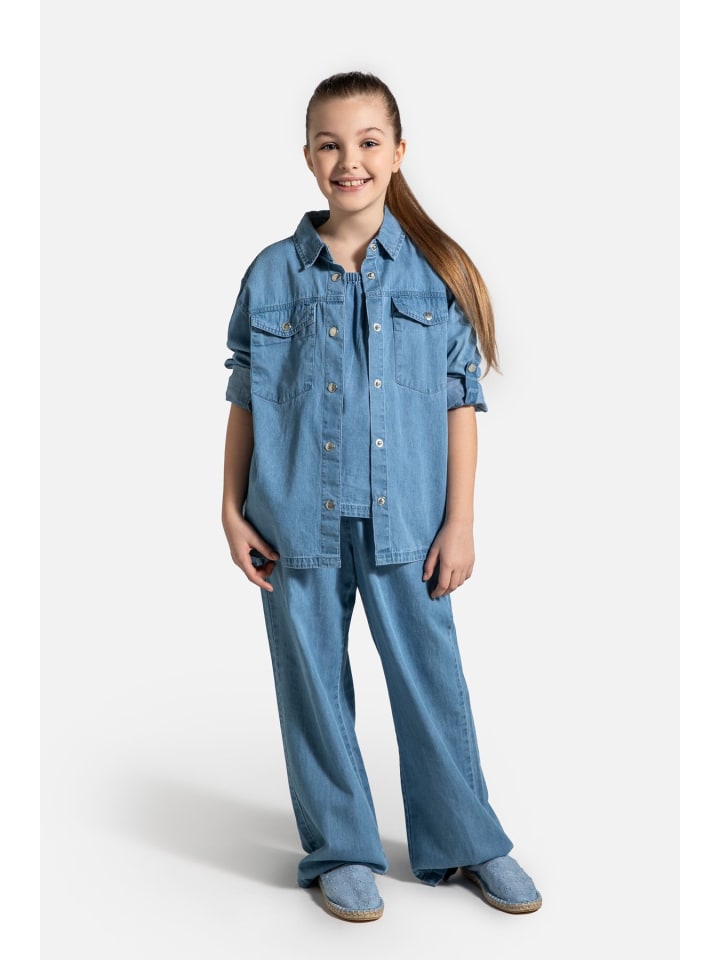 Coccodrillo Jeanshemd mit langen Ärmeln  in blau günstig kaufen