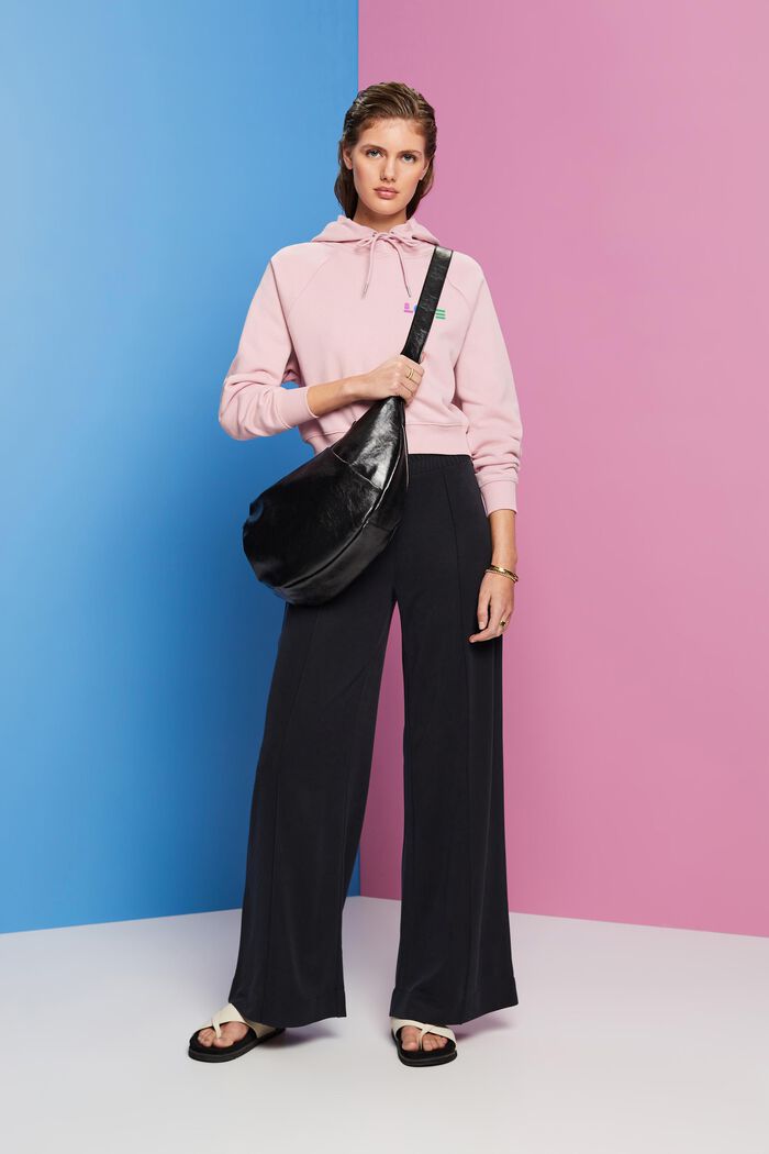Gewebte Hose mit weitem Bein