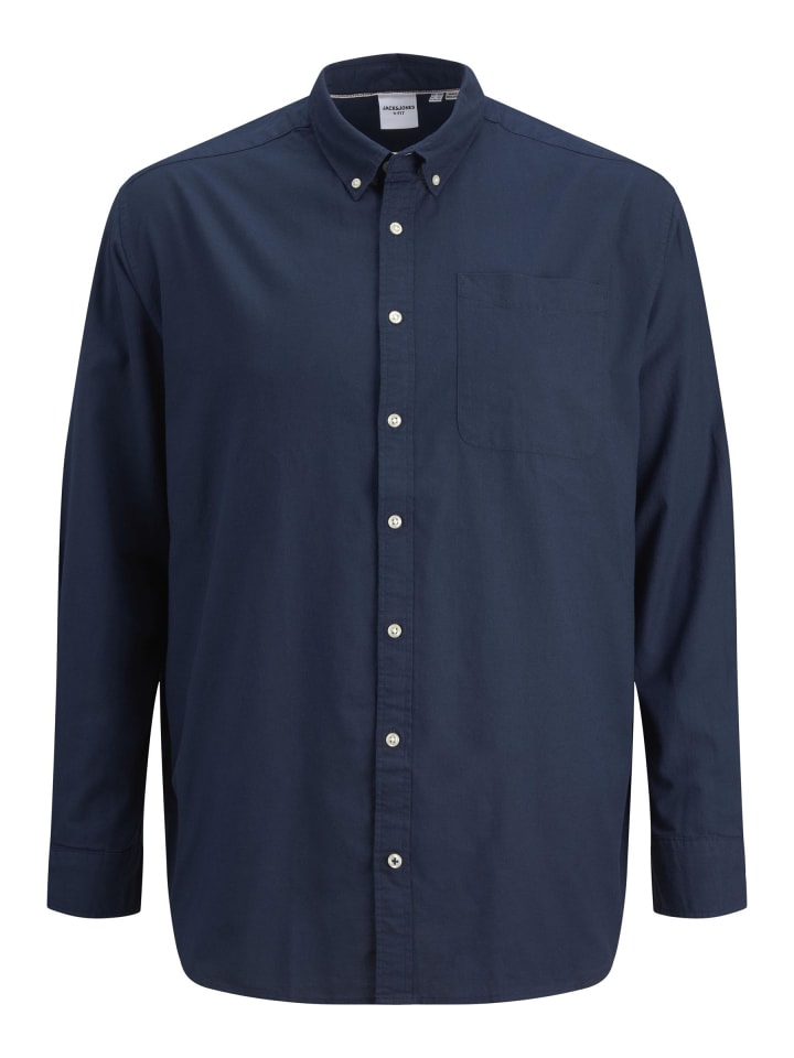 JACK & JONES PLUS Freizeithemd in Navy Blazer günstig kaufen
