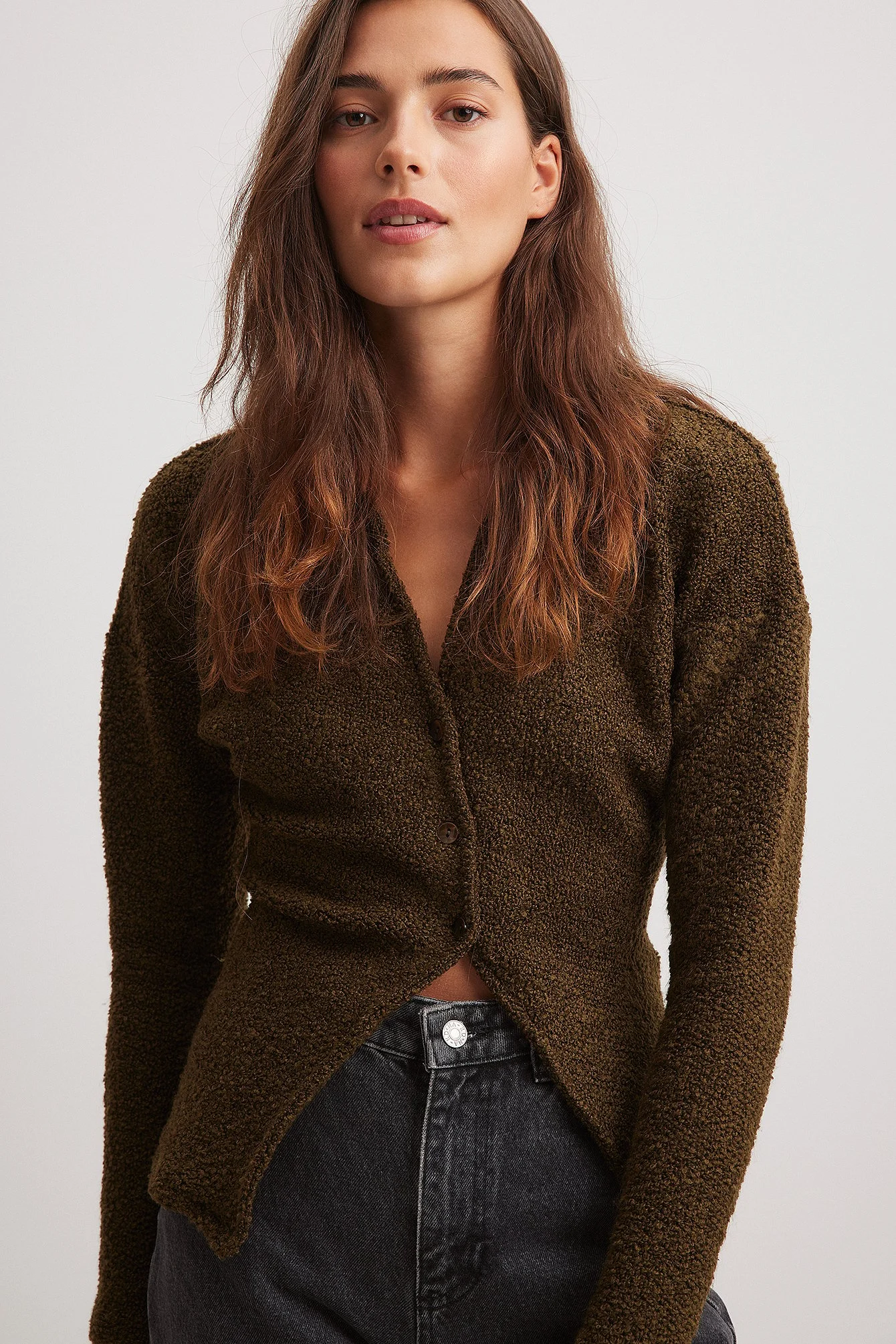 Pullover mit strukturiertem Kragen