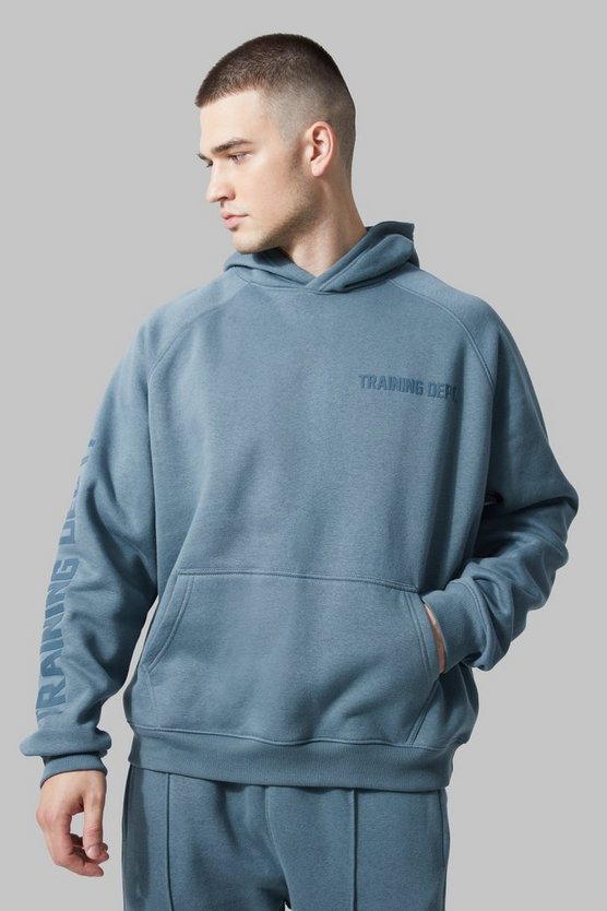 Tall kastiger Oversize Hoodie mit Active Training Dept Print