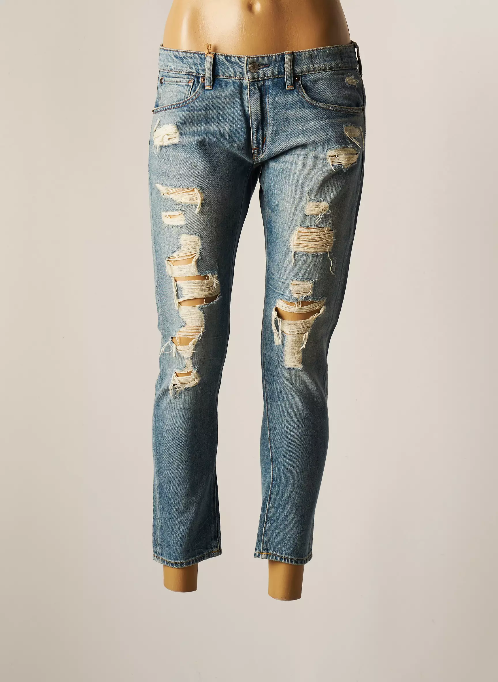 Ralph Lauren Jeans Boyfriend Femme couleur bleu