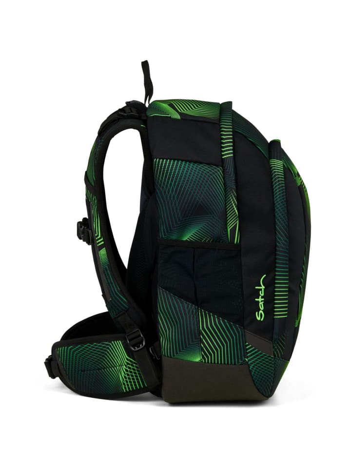 Satch Air Schulrucksack Seismic Green 2025 in schwarz-grün günstig kaufen onesize