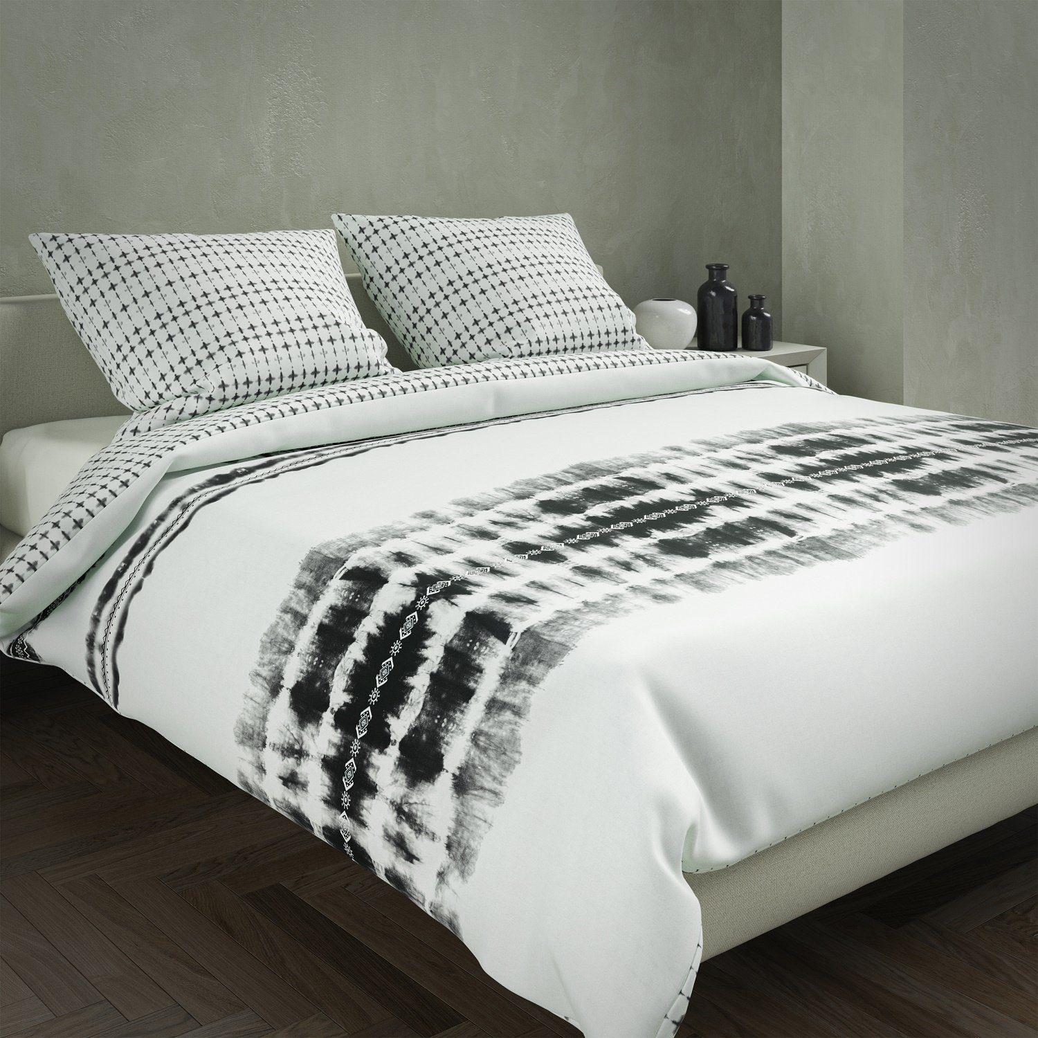 Bettwäsche Baumwolle 135x200, 155x200, 155x220, 200x200, 200x220, 240x220, Leonado Vicenti, Renforcé, 2 teilig, schlichtes Design in neutralen Farben