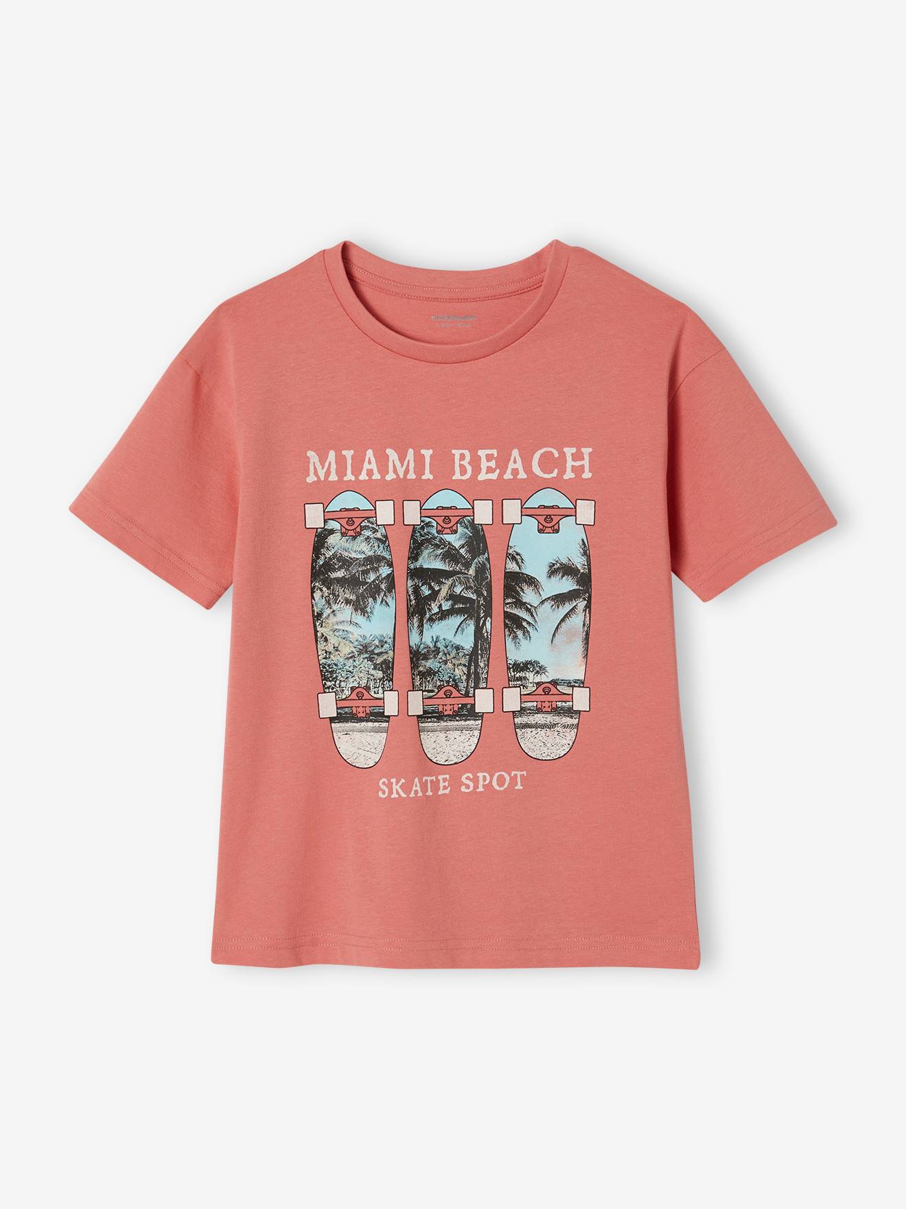 Vertbaudet Jungen T-Shirt mit Fotoprint, Recycling-Baumwolle - aqua