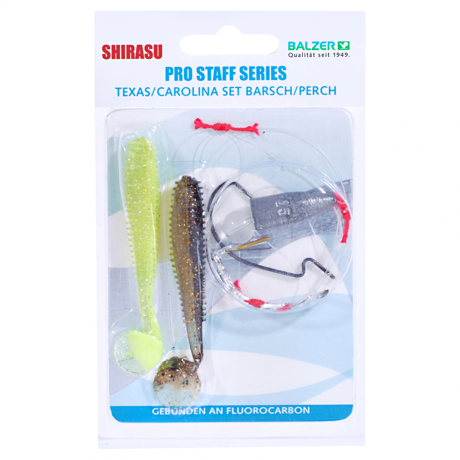 Shirasu Gummiköder-Set Carolina Texas Jig (Barsch)