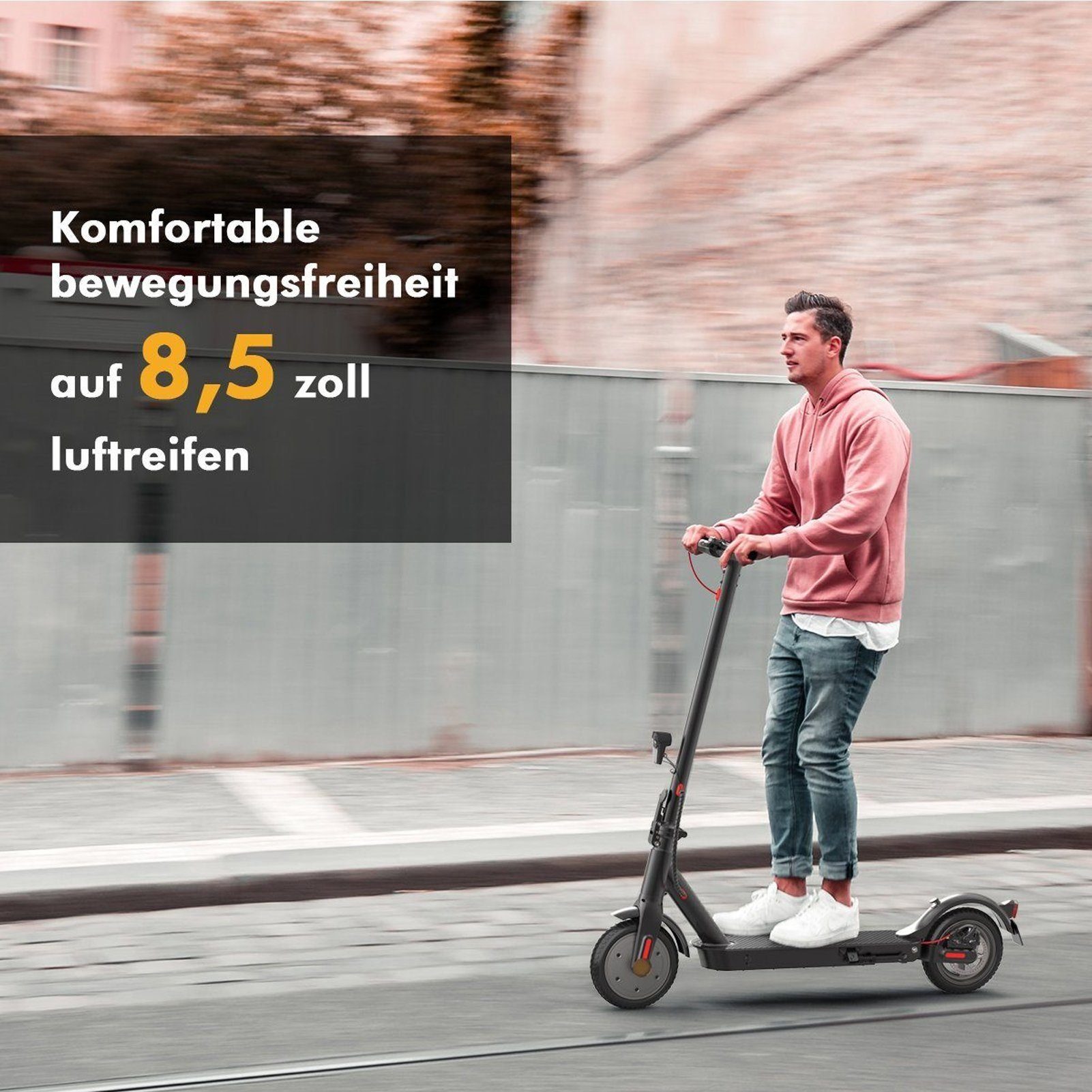 oyajia E-Scooter Elektro Roller mit Straßenzulassung, 30 km Reichweite, City E Scooter, 350,00 W, 20,00 km/h, faltbarer und tragbarer Elektroroller für Erwachsene