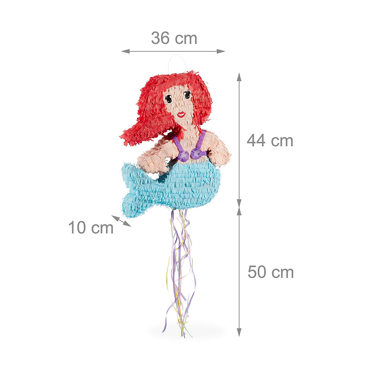 4-tlg. Pinata Set Meerjungfrau