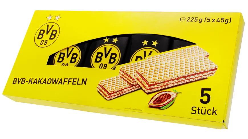 BVB Waffeln mit Schokoladencreme (5x45g) 225g 225 g