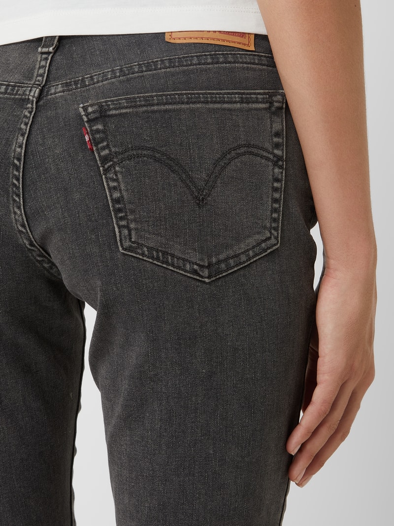 Boyfriend Fit Jeans mit Viskose-Anteil in anthrazit