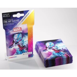 Gamegenic - Marvel Champions FINE ART Sleeves – Nebula (51 Sleeves)