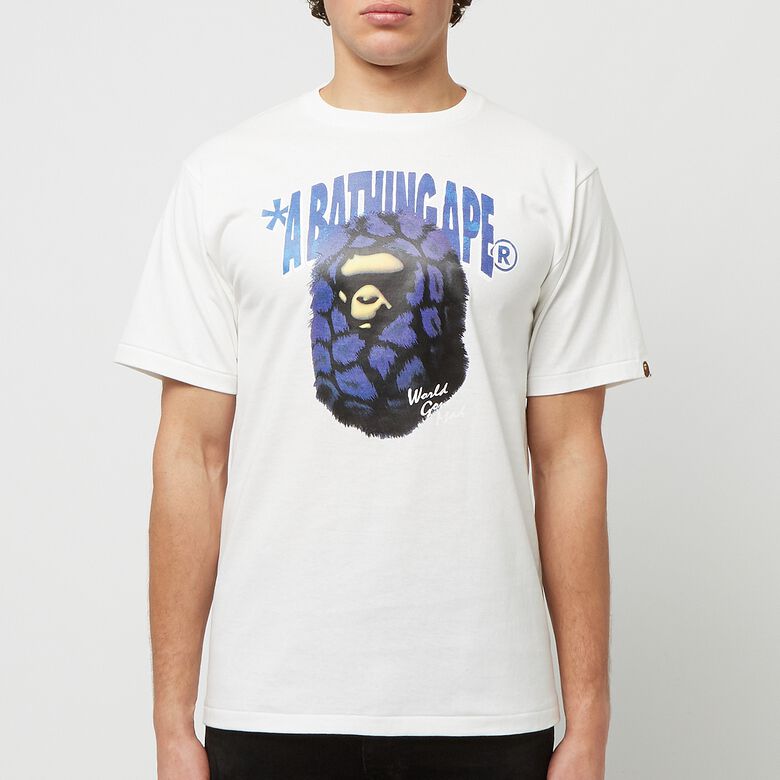 A Bathing Ape Fur Ape Head Tee white
