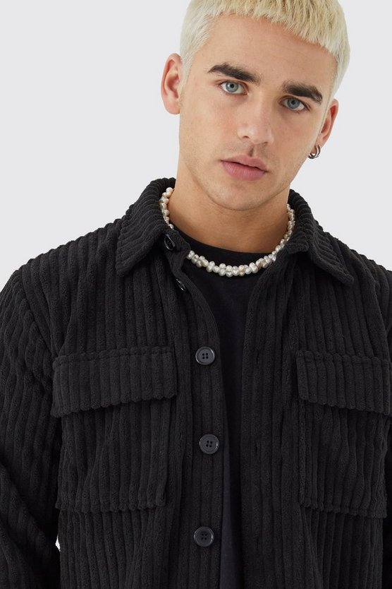 Geripptes Overshirt