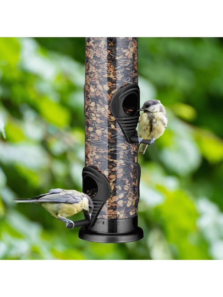 relaxdays Vogelfutterspender in Schwarz - (B)13 x (H)42 x (T)13 cm günstig kaufen onesize