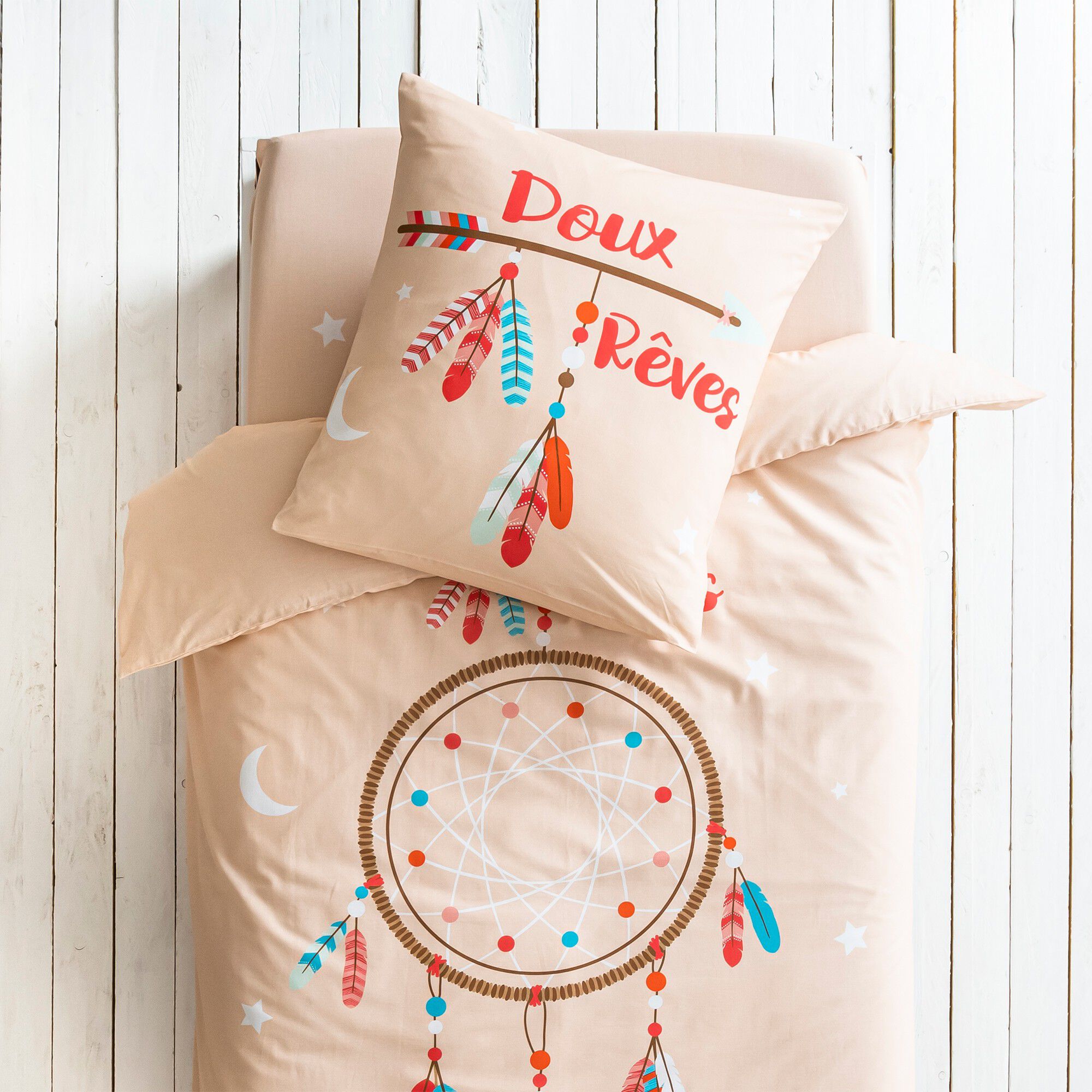 Linge de lit enfant Doudou imprimé attrape-rêve 1 personne