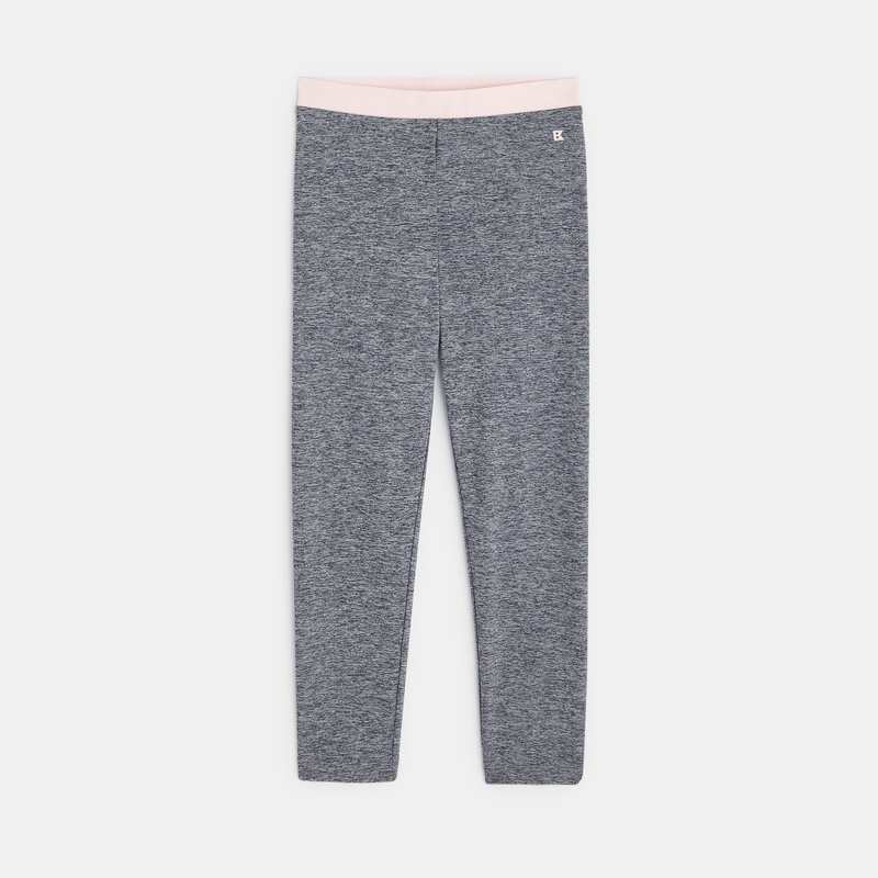 Legging de sport chiné gris fille