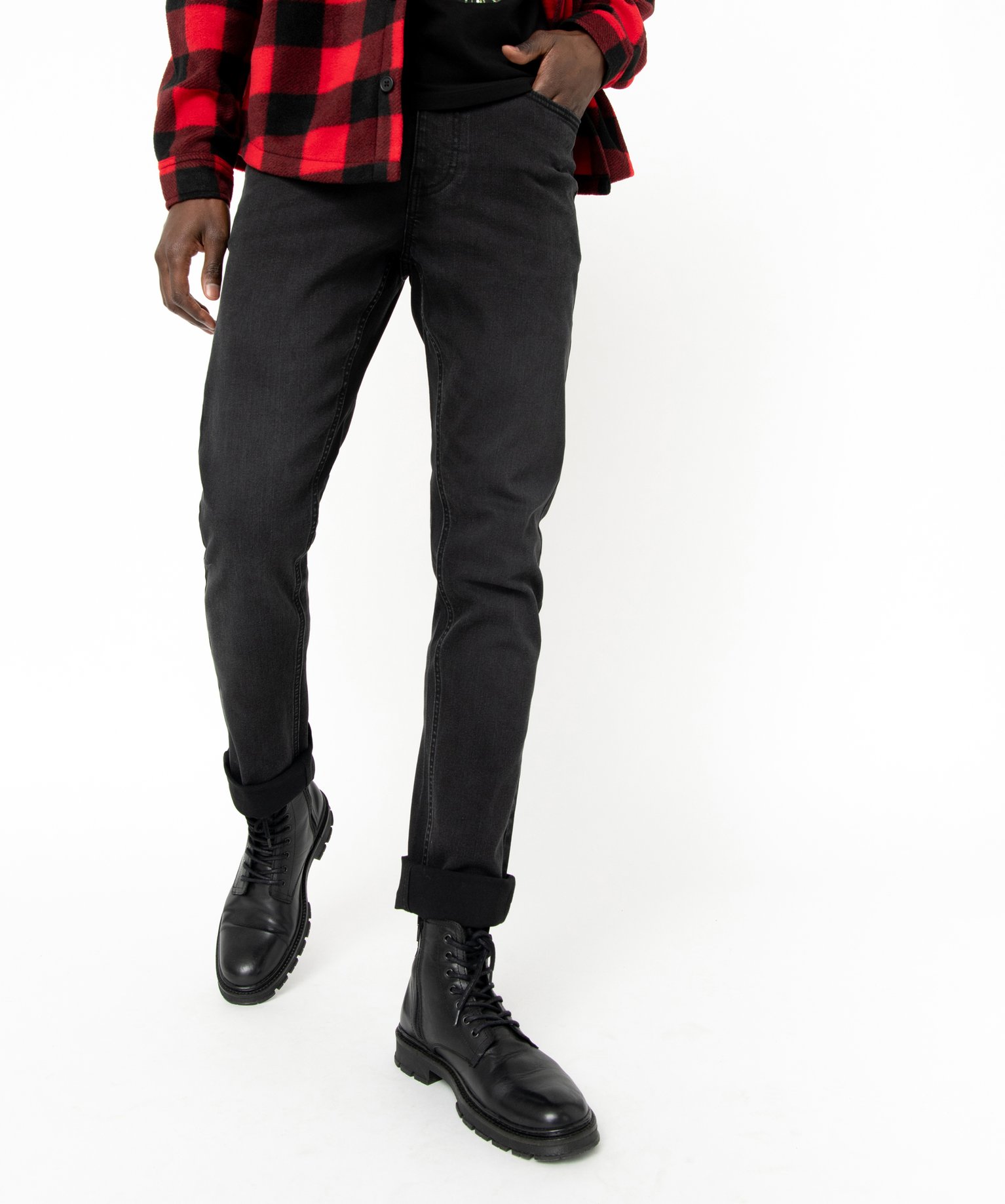 Jean homme écoresponsable coupe slim noir | GEMO
