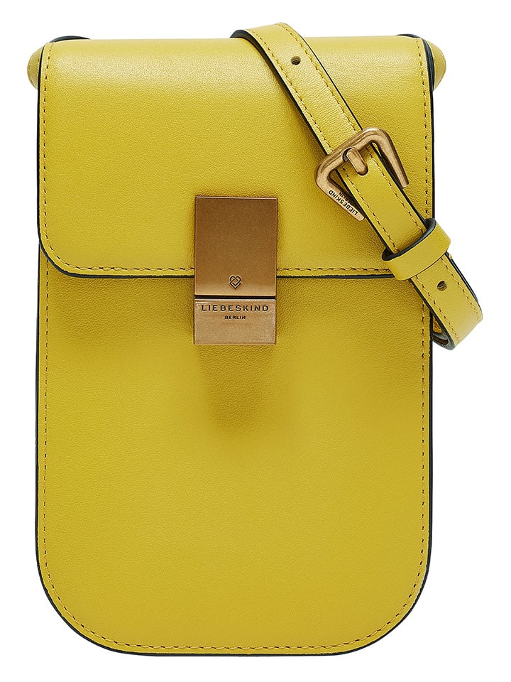 LIEBESKIND BERLIN Leder-Handytasche in Gelb - (B)11 x (H)19 x (T)2 cm günstig kaufen onesize
