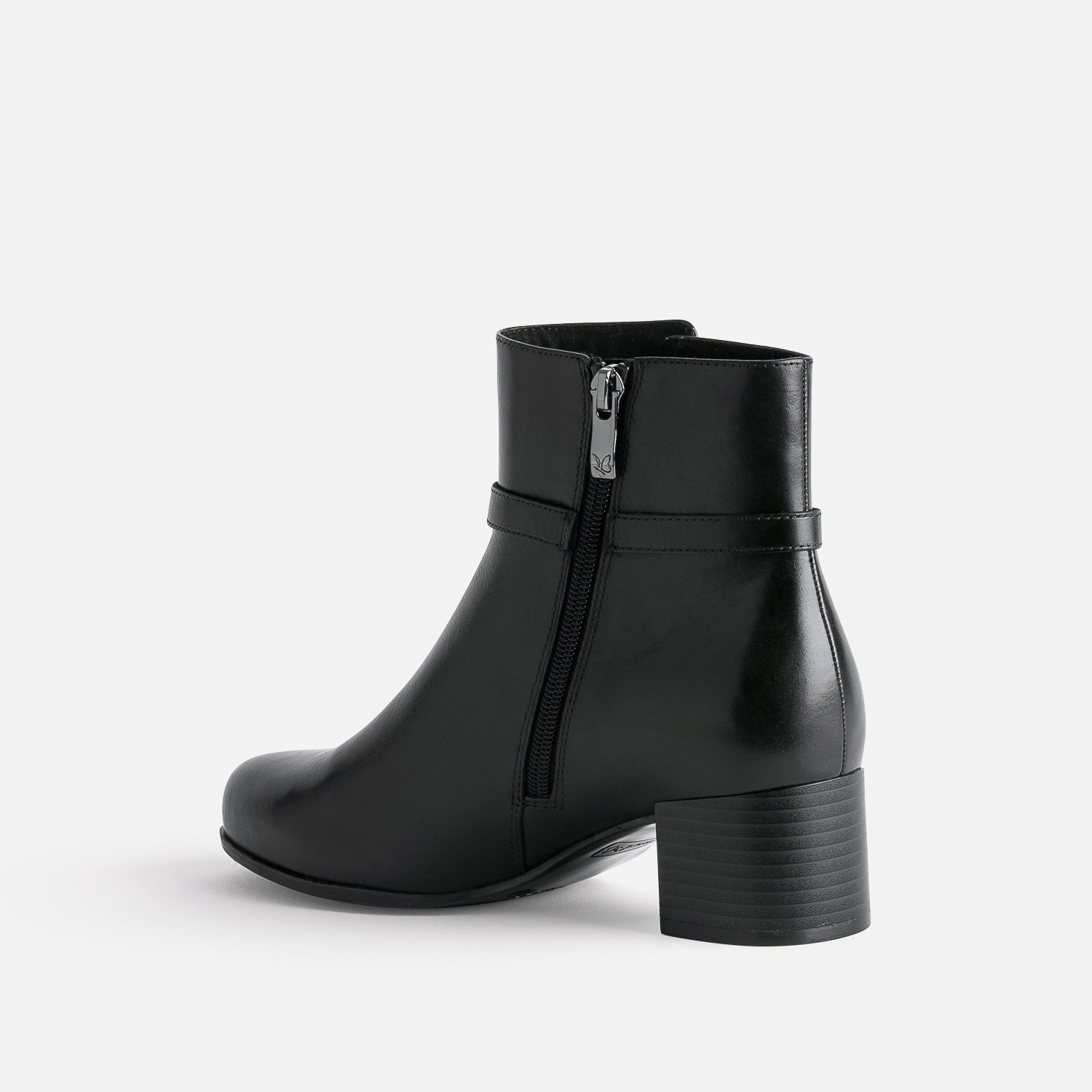 Boots CAPRICE noir en cuir esprit jodhpur
