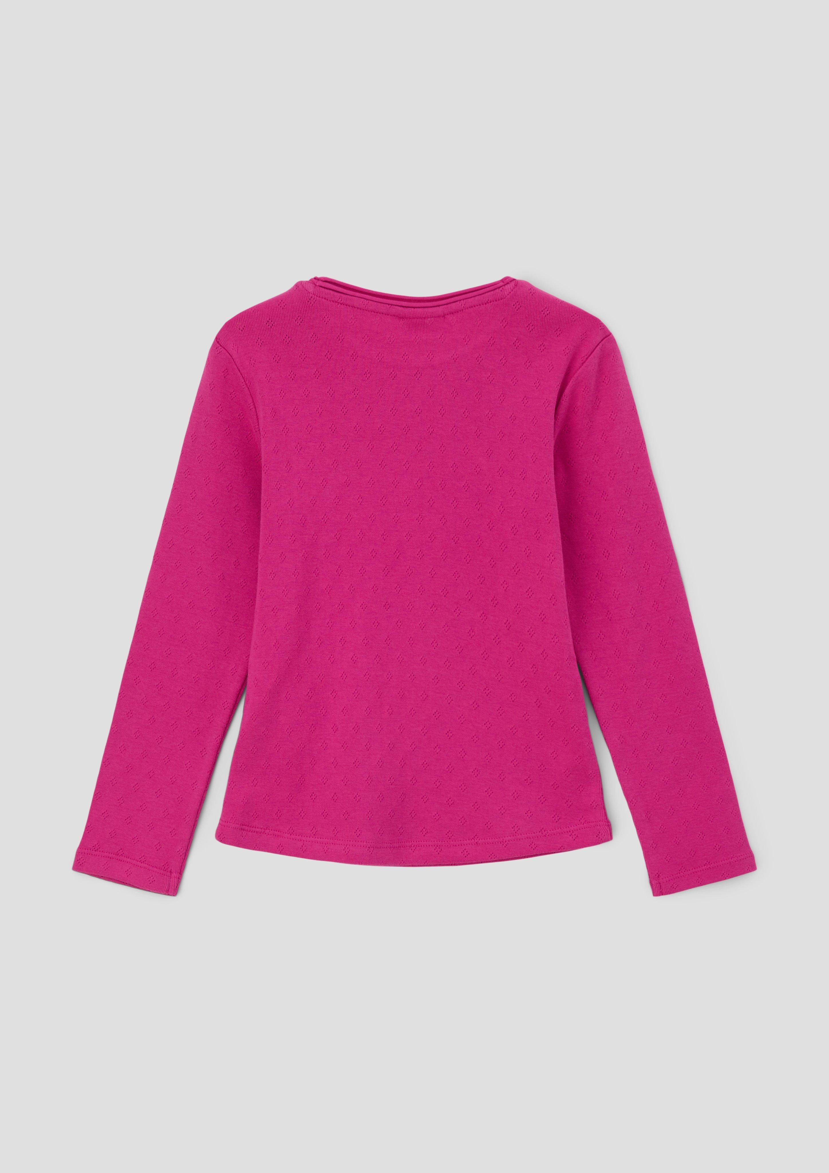 Langarmshirt mit Ajourmuster  2133756-4470