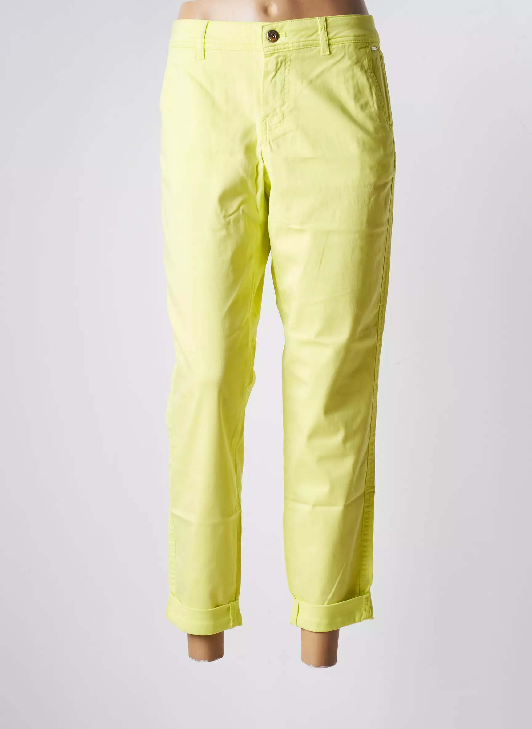Taifun Pantalons Chino Femme couleur vert